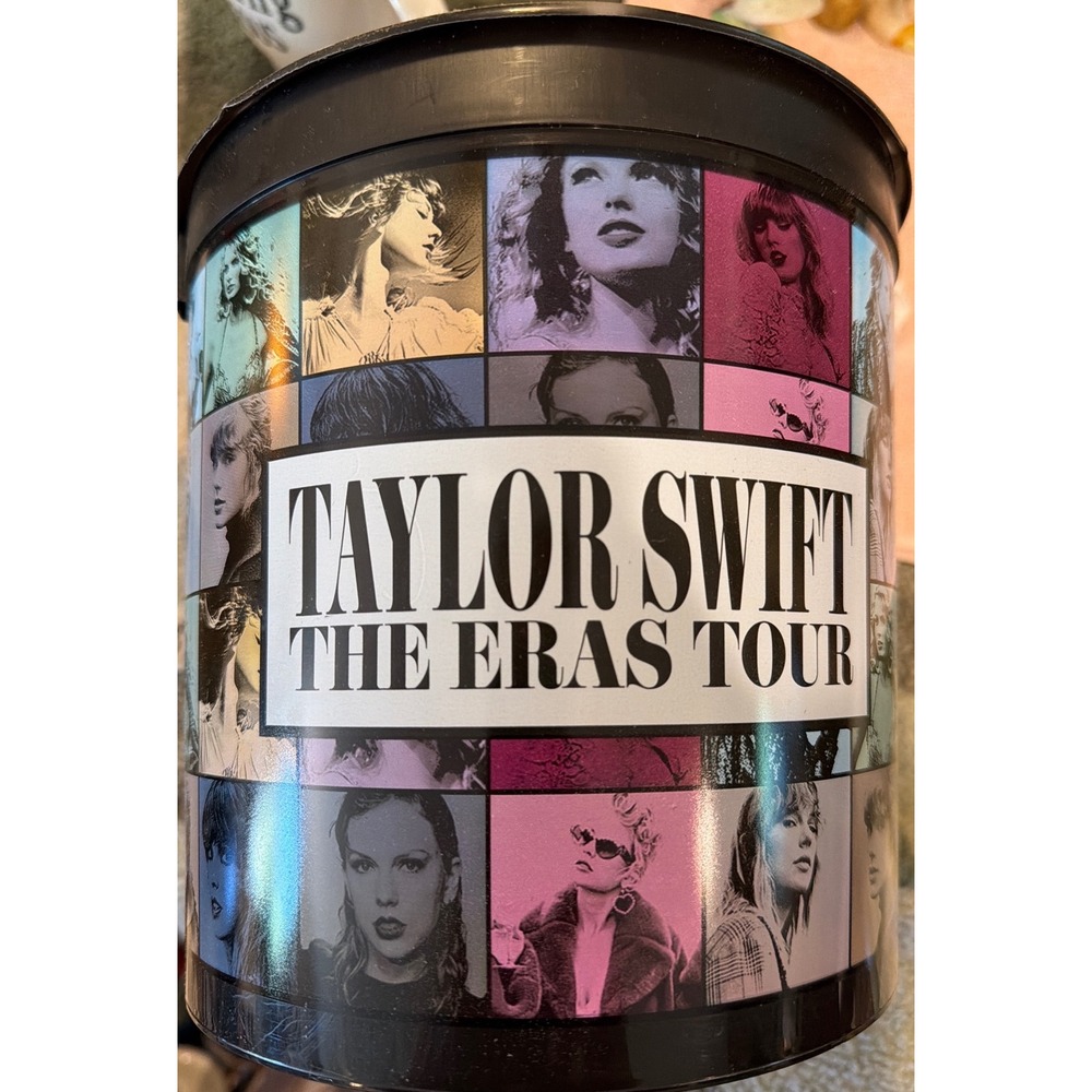 Taylor Swift The Eras Tour Popcorn Bucket Official Concert Film Souvenir Black